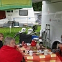 Diana, Jutta and Monika at coffee break - too cold for camping - bbrrrr
